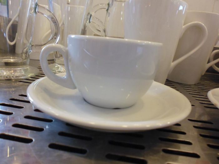 3oz Espresso Cup And Saucer Box Of 6 White Kendricks Tea And Coffee